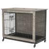 23 Inch Gray Heavy-Duty Dog Crate Furniture - as picture