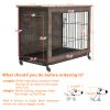 38 Inch Heavy-Duty Dog Crate Furniture - Brown