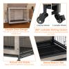 23 Inch Gray Heavy-Duty Dog Crate Furniture - as picture