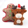 Christmas pet chew toy Pet plush voice toy Christmas molar bite-resistant cute cartoon dog toy - Benben Bear