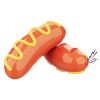 2023 New Sausage Dog Chew Toys TPR Indestructible Dog Toothbrush Toy Squeaky Fun Interactive Dog Toy for Small Medium Large Dogs - 1 piece