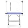 Professional Dog Pet Grooming Table Large Adjustable Heavy Duty Portable w/Arm & Noose & Mesh Tray - Blue