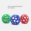 Dog toy hollow ball bite-resistant elastic rubber ball bell pet toy; Jingle Bell Toy Ball - blue - Hollow ball (with tennis ball)