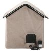 Pet Life "Hush Puppy" Electronic Heating and Cooling Smart Collapsible Pet House - Beige - Large