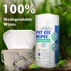 Pet Eye Wipes for Dogs Cats Puppies and Kittens 100 Count Natural and Aromatherapy Medicated Removes Dirt Crust and Discharge Soft and Gentle - Arava