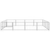 Dog Kennel Silver 172.2 ftÂ² Steel - Silver