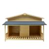 Durable Waterproof Dog Houses for Small Medium Large Dogs Outdoor & Indoor, Wooden Puppy Shelter Large Doghouse with Porch for Winter  - Wood