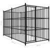 Outdoor Dog Kennel 118.1"x59.1"x72.8" - Black