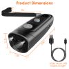 Ultrasonic Dog Anti-Bark Device 2 in 1 Rechargeable Barking Control Training Tool 32ft LED Light 2 Mode Dog Whistle Safe for Dog Human - Black