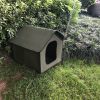 Portable Soft Dog House Cat House, Outdoor Waterproof Windproof Rainproof Dog Pet House, Foldable Semi Enclosed Pet Puppy House - Medium