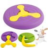 Pet Flying Disc Toy Dog Flying Frisbee Flying Saucer Indestructible Training Toy Interactive Toy Outdoor Activity - purple